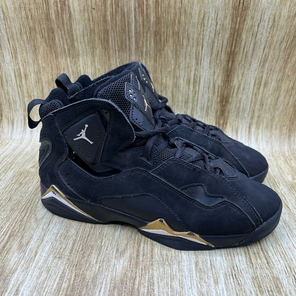 Youth Size 7Y Women\'s Size 8.5 - Jordan‎ True Flight Basketball Shoes Black Gold